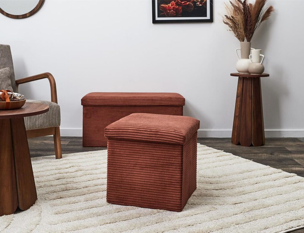 Σκαμπό & Πουφ Chest Foldable Pouffe Scott Terra Hd0275