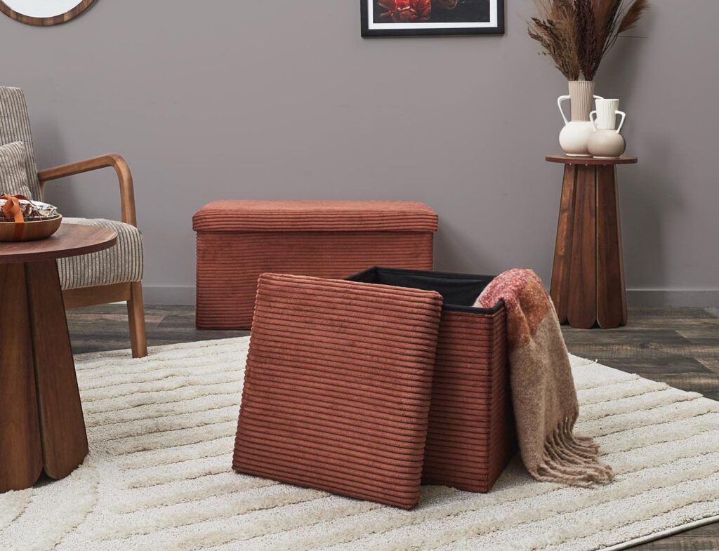 Σκαμπό & Πουφ Chest Foldable Pouffe Scott Terra Hd0275