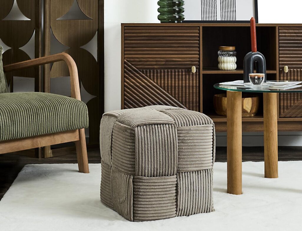 Σκαμπό Scott Home Deco Factory - 36X38Cm - Γκρι