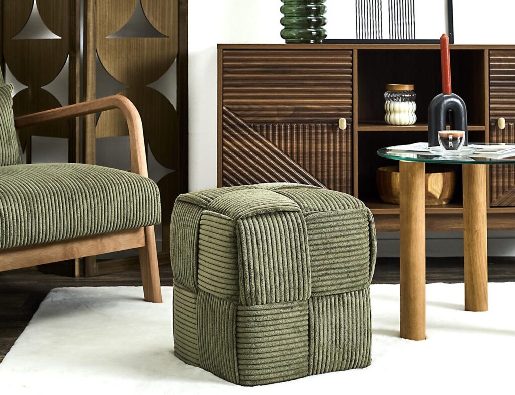 Σκαμπό Scott Home Deco Factory - 36X38Cm - Πράσινο