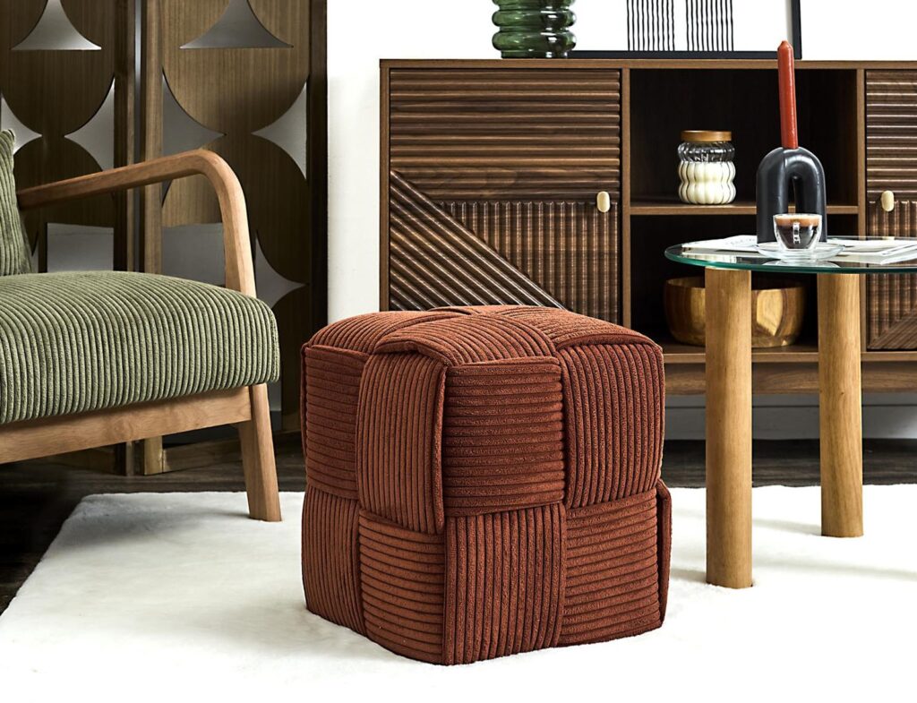 Σκαμπό Scott Home Deco Factory - 36X38Cm - Red