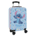Βαλίτσα Καμπίνας Τρόλεϊ Stitch HAPPY Celeste 20'' 20 L 34,5 x 55 x 20 cm