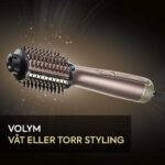 Βούρτσα Κομμωτηρίου Babyliss AS95E Μαύρο Σαμπάνια 1000 W