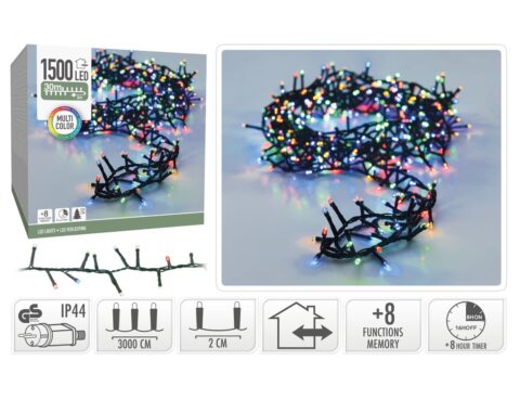 1800 Led Φωτάκια - 36 Μέτρα - Χρονοδιακόπτης - Πολύχρωμο