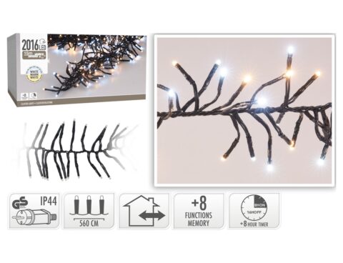 2016 Led Φωτάκια - 14.6 Μέτρα - Χρονοδιακόπτης - Λευκό, Θερμό Λευκό