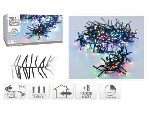 2016 Led Φωτάκια - 14.6 Μέτρα - Χρονοδιακόπτης - Πολύχρωμο