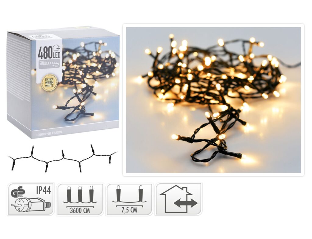 480 Led Φωτάκια - 36 Μέτρα - Θερμό Λευκό