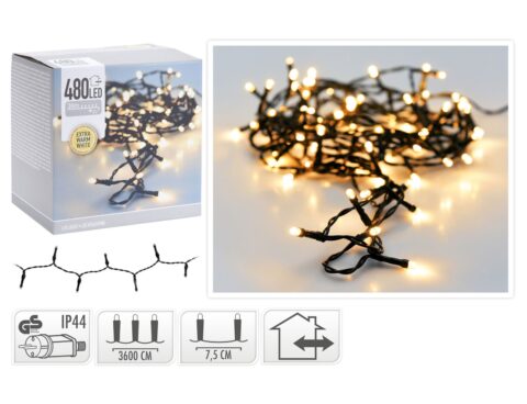 480 Led Φωτάκια - 36 Μέτρα - Θερμό Λευκό
