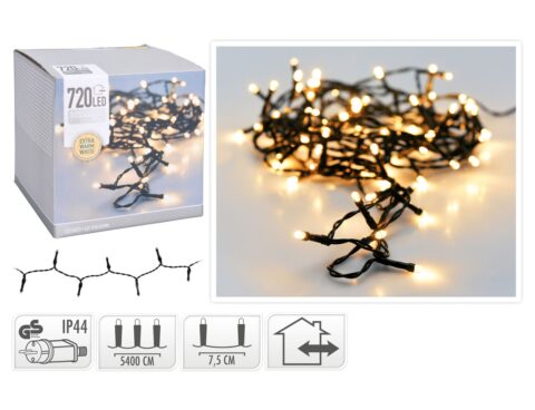 720 Led Φωτάκια - 54 Μέτρα - Θερμό Λευκό
