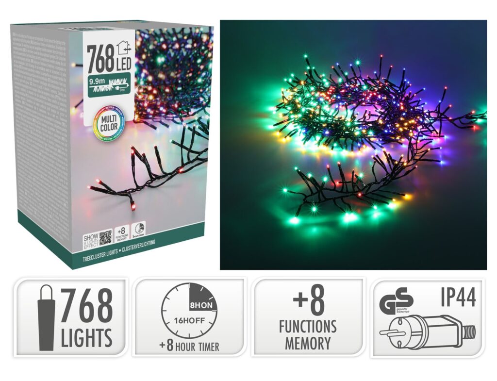 768 Led Φωτάκια - 9.9 Μέτρα - Χρονοδιακόπτης - Πολύχρωμο