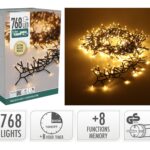 768 Led Φωτάκια - 9.9 Μέτρα - Χρονοδιακόπτης - Θερμό Λευκό