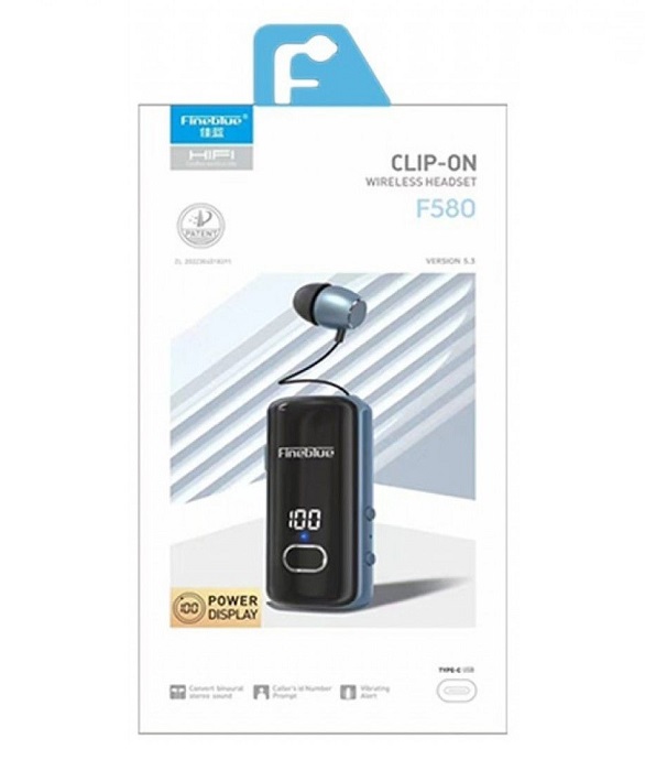 Ασύρματο ακουστικό Bluetooth - F580 - Fineblue - 700079 - Black