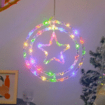 Χριστουγεννιάτικο φωτεινό διακοσμητικό 3D LED κρεμαστό - Αστέρι - 2pcs - 272307 - RGB