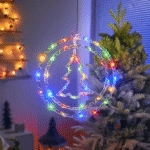 Χριστουγεννιάτικο φωτεινό διακοσμητικό 3D LED κρεμαστό - Έλατο - 2pcs - 272306 - RGB