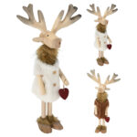 Διακόσμηση & Deco Σε Εορταστικό Πνεύμα Reindeer In Jacket 49Cm 2Ass Yzb004470