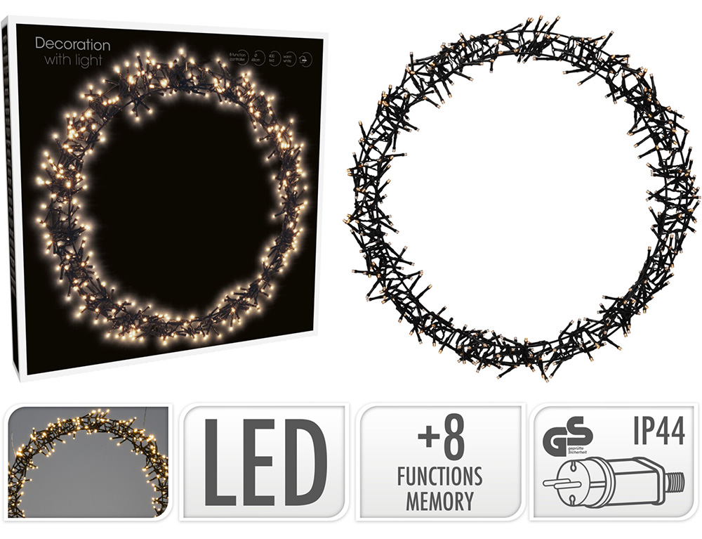 Διακοσμητικά Φωτεινά Στοιχεία Ring 48Cm 400Led Warm White Ax8107060