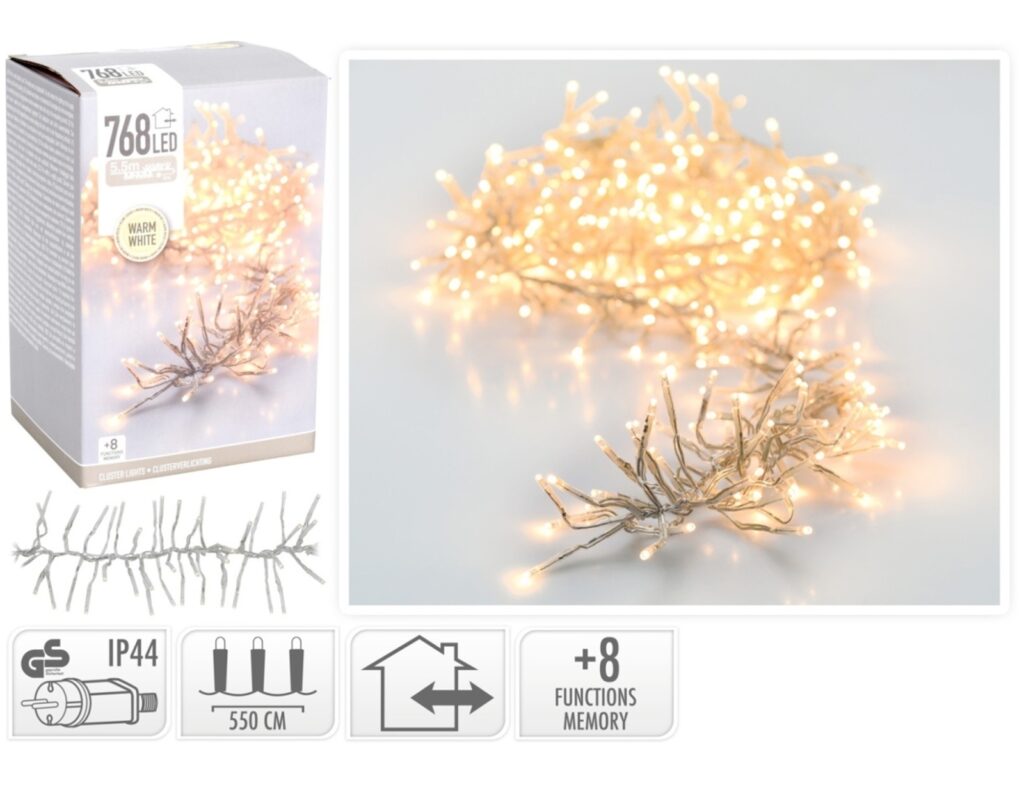 Διακοσμητικά Λαμπάκια Led Cluster Lights 768Led Ww Ax8550430