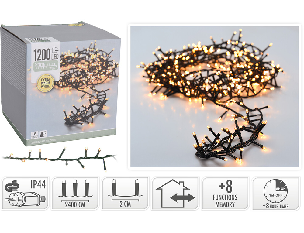 Διακοσμητικά Λαμπάκια Led Snake Ledlight 1200Led Extr Ww Ax8560350