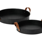 Δίσκοι Deco Serving Tray H &Amp; S Collection Zinc Color Black Fz1