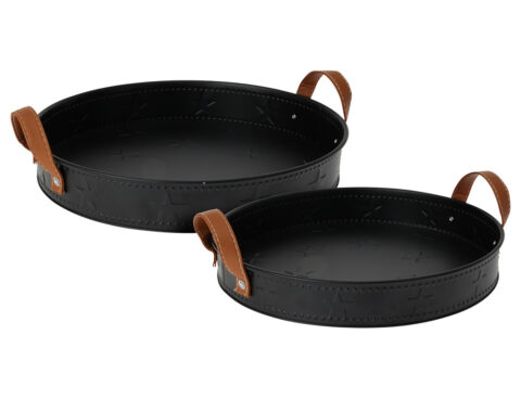 Δίσκοι Deco Serving Tray H &Amp; S Collection Zinc Color Black Fz1
