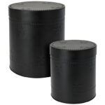 Δοχεία Τροφίμων Storage Tin Set H &Amp; S Collection 2Pcs Mat Black Fz