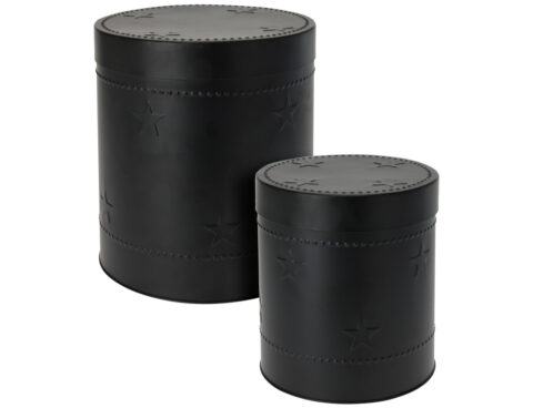 Δοχεία Τροφίμων Storage Tin Set H &Amp; S Collection 2Pcs Mat Black Fz