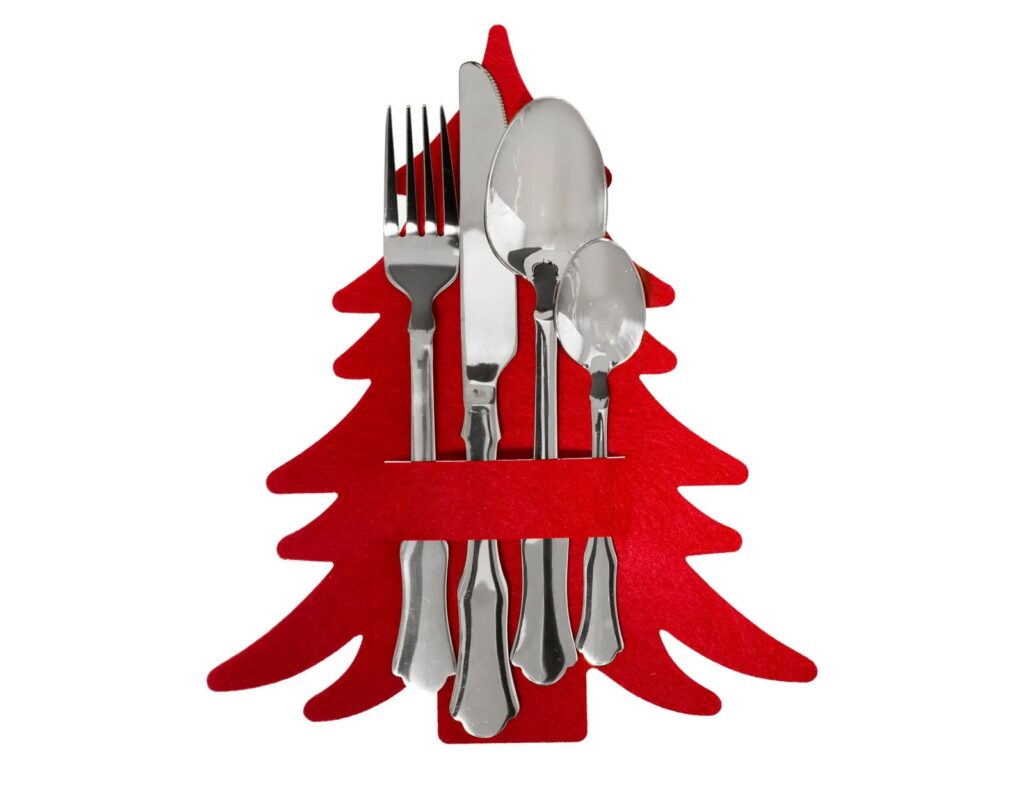 Εορταστικό Τραπέζι Acc Cutlery Holders Tree Redx4 Atmosphera 175993A