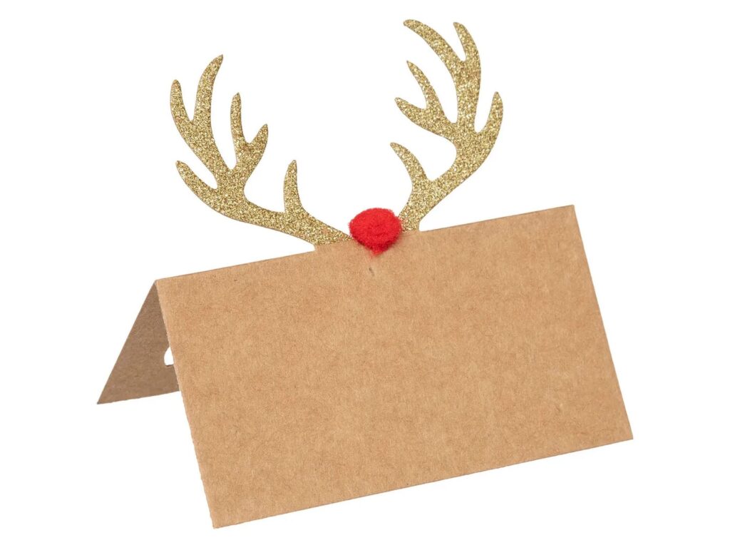 Εορταστικό Τραπέζι Kraft Reindeer Place Tag X8 Atmosphera 183360