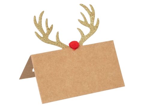 Εορταστικό Τραπέζι Kraft Reindeer Place Tag X8 Atmosphera 183360