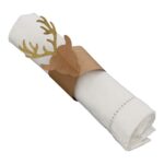 Εορταστικό Τραπέζι Napkin Ring Kraft Reindeer X8 Atmosphera 191100