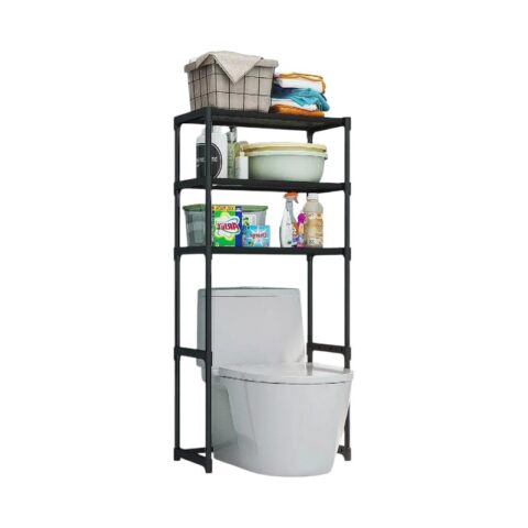 Επιδαπέδια ραφιέρα μπάνιου - YX9109-3 - 521636 - Black