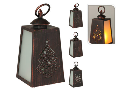 Φωτιστικά Μπαταρίας & Ηλιακά Lantern Led Flame 10X19Cm 3Ass Xx8324070