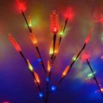 Φωτιζόμενα διακοσμητικά κλαδιά LED με ηλιακό πάνελ - RGB - 2pcs - 150418