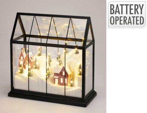 Φωτιζόμενο Σπιτάκι Με Led - 33X15.2X33Cm