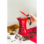 Ιταλικη καφετιερα JATA Cafetera de inducción roja vulcano Κόκκινο Αλουμίνιο 12 Kopper (1 μονάδα)