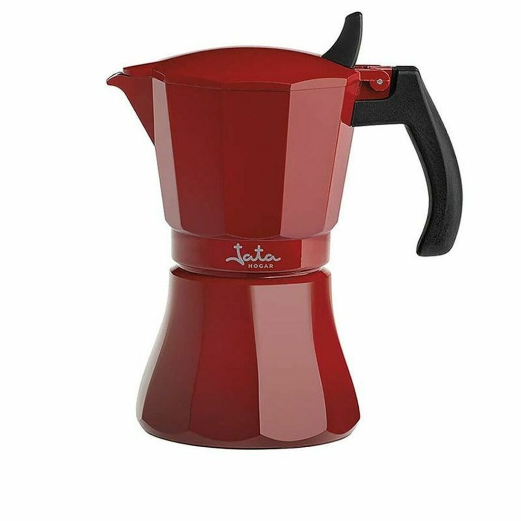 Ιταλικη καφετιερα JATA Cafetera de inducción roja vulcano Κόκκινο Αλουμίνιο 12 Kopper (1 μονάδα)