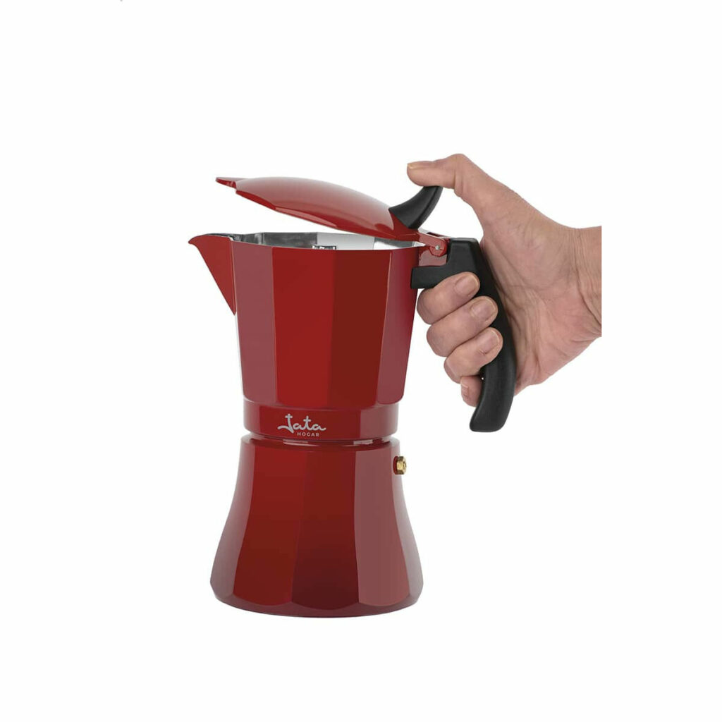 Ιταλικη καφετιερα JATA Cafetera de inducción roja vulcano Κόκκινο Αλουμίνιο 12 Kopper (1 μονάδα)