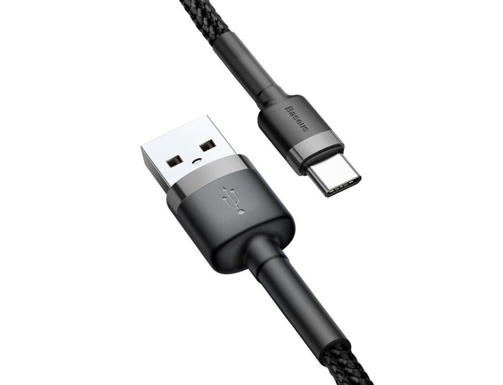 Καλώδιο Baseus Usb-C - 2Α - 2M - Γκρι/ Μαύρο