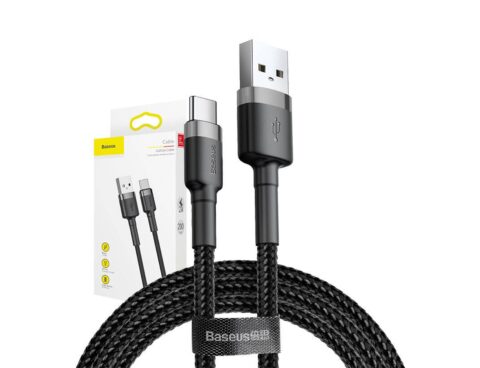 Καλώδιο Baseus Usb-C - 2Α - 2M - Γκρι/ Μαύρο