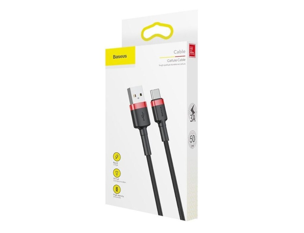 Καλώδιο Baseus Usb-C - 2Α - 2M - Μαύρο/Κόκκινο