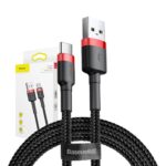 Καλώδιο Baseus Usb-C - 3Α - 0.5M - Κόκκινο/Μαύρο