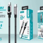 Καλώδιο φόρτισης & data με ψηφιακή οθόνη - USB Type-C σε Type-C - Super Fast Charge - X163 - 65W - 901639
