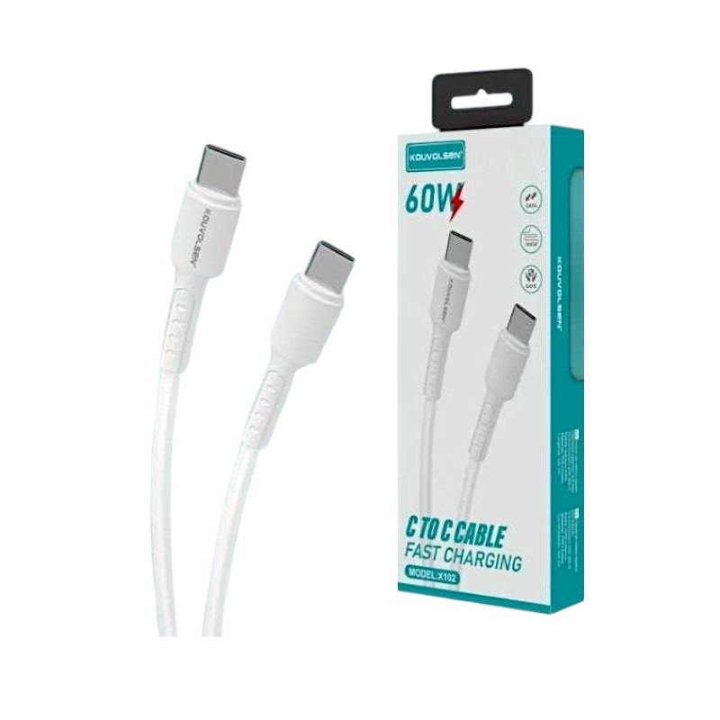 Καλώδιο φόρτισης & data - USB Type-C σε Type-C - Fast Charge - X102-C - 60W - 523004