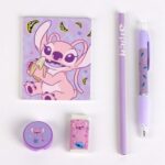 Κασετίνα με Aξεσουάρ Stitch Ροζ