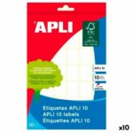 Κολλητικές ετικέτες Apli Λευκό χαρτί 10 Φύλλα 16 x 22 mm (x10)