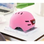 Κράνος ποδηλάτου με προβολέα LED - S45-79-3 - 652886 - Pink