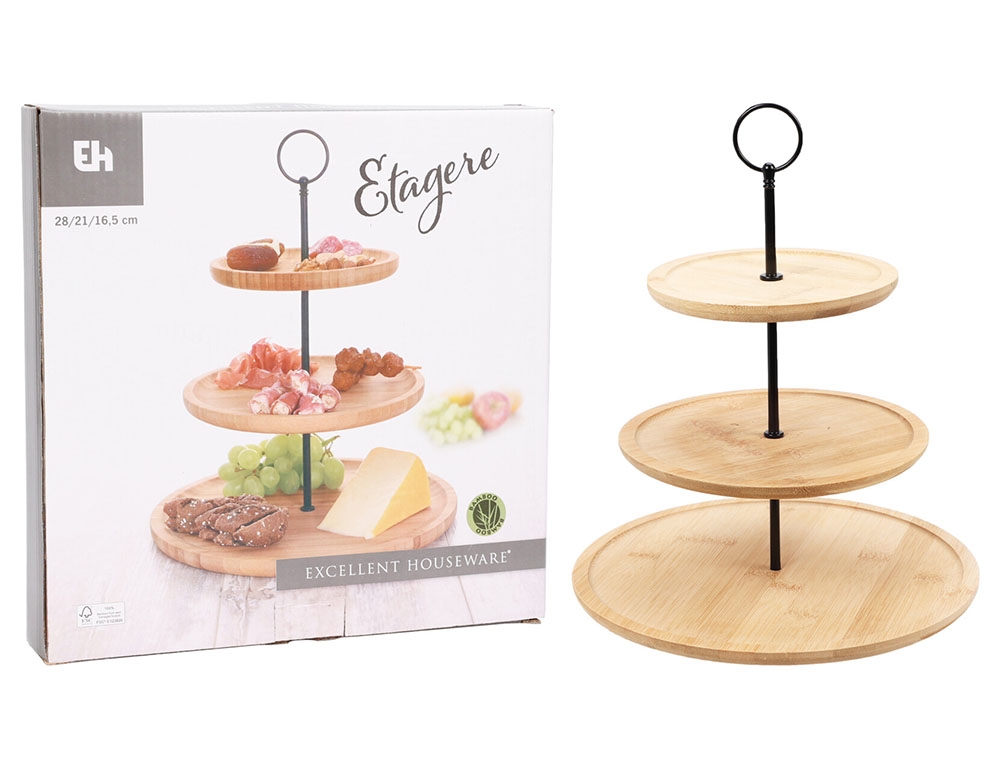 Οργάνωση Τραπεζιού Food Stand 3 Tiers Bamboo (F1)
