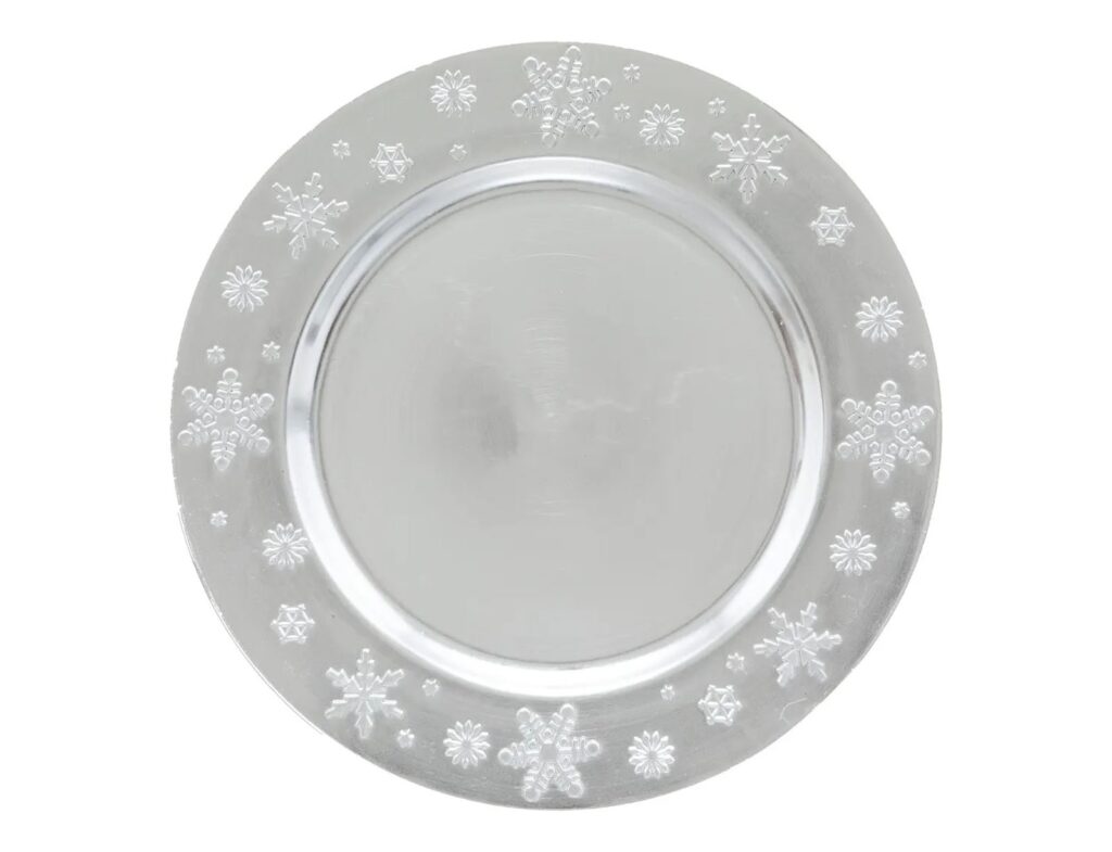 Πιάτα - Σετ Δείπνου/Καφέ Pres Plate Snowflake Silv 33Cm 183454Ar