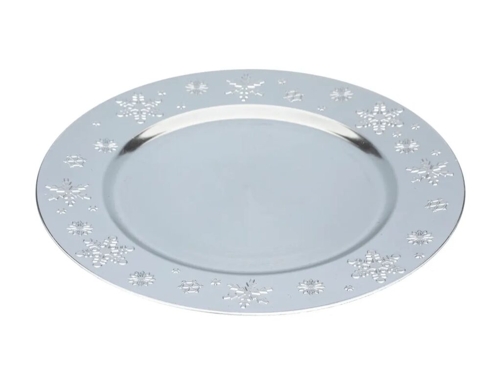 Πιάτα - Σετ Δείπνου/Καφέ Pres Plate Snowflake Silv 33Cm 183454Ar