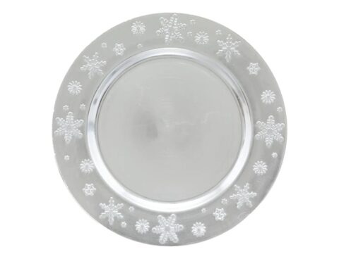 Πιάτα - Σετ Δείπνου/Καφέ Pres Plate Snowflake Silv 33Cm 183454Ar